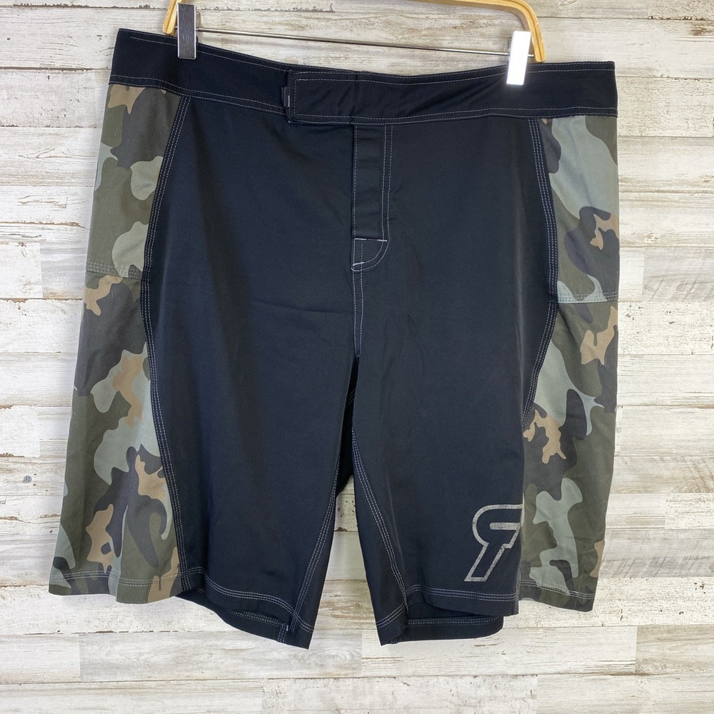 ROKFIT Hybrid Shorts Men 38 Black And Camouflage Board Short Swim Shorts Hiking